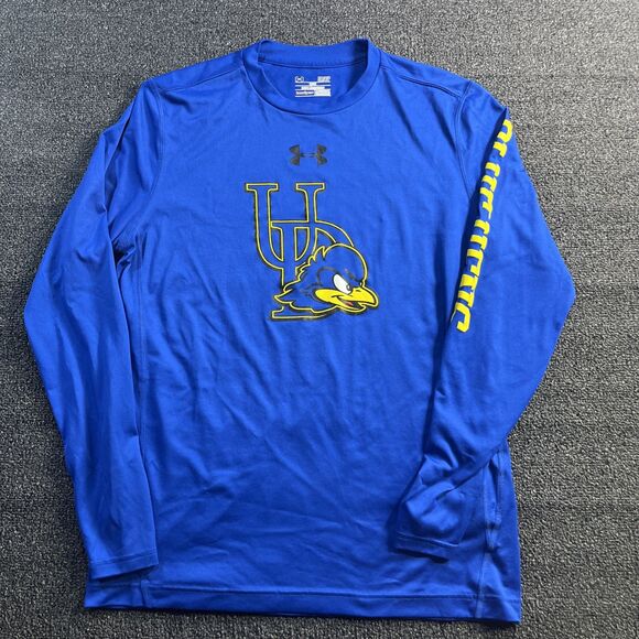 Men's Under Armour University of Delaware Long Sleeve Graphic Shirt Sm Blue - Picture 1 of 10